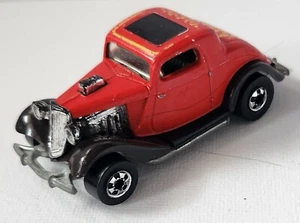 Hot Wheels suelto 1934 rojo con llamas amarillas Hot Rod hecho en 1979 - Imagen 1 de 10