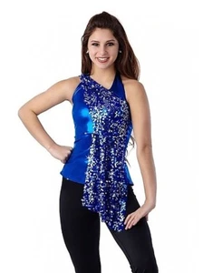 In Motion Dance Costume Sequin Mesh TOP ONLY Color Choices Child and Adult - Picture 1 of 7