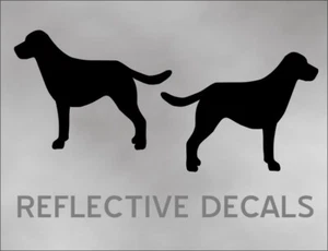2X Reflective Decal Sticker Lab Labrador Retriever Black Yellow Chocolate Dog B - Picture 1 of 1