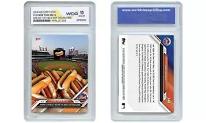 2024 Topps Now NY METS rompe el récord Citifield Hot Dog #146 - gema graduada como nueva 10 - Imagen 1 de 3