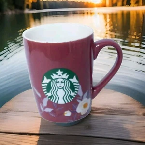 Starbucks 2020 Pink Rose Mauve Floral Mug - Mermaid Logo - 10 oz Limited Edition - Bild 1 von 6
