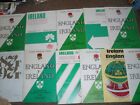 ENGLAND V IRELAND 5 NATIONS RUGBY UNION PROGRAMME COMPLETE 1970-1980 X 11