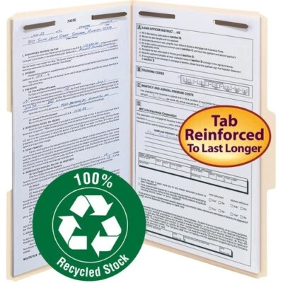 ¡NUEVO! 50 carpetas de sujeción Smead 19547 Manila con lengüetas reforzadas de 2 capas, legales Foto 1 de 4