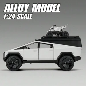 1/24 Diecast Pickup Truck Toy with Camper RV,Sound-Light,Pull-Back, Bday Gift - Picture 1 of 5