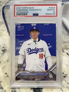 2023 Topps Now #OS25 Yoshinobu Yamamoto - PSA 10 Dodgers World Series Champions - Bild 1 von 3