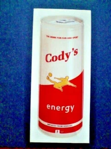 Aufkleber - CODY`S Energy Drink Dose ca. 23 cm Lang + 8 cm Breit / NEU - Bild 1 von 1