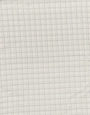 CALVIN KLEIN 家庭双被套米色和灰色格子格子格子盖意大利棉 — 第 1/4 张图片