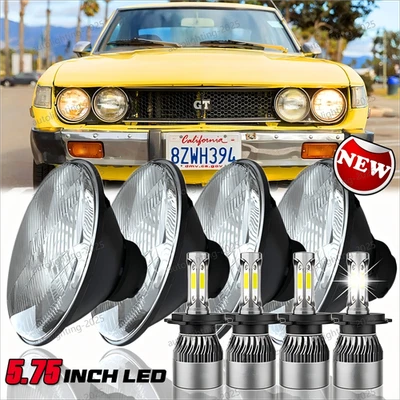 Faros LED redondos 4X 5,75 pulgadas 5 3/4 actualización aptos para Toyota Celica 1972-1979 EE. UU. Foto 1 de 4