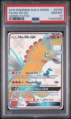 Ho-Oh GX SV50/SV94 Pokemon TCG Hidden Fates: Shiny Vault Holo PSA 10 GEM MT Foto 1 de 2