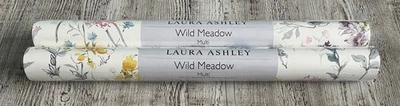2 x Laura Ashley - Wild Meadow 'Multi' Wallpaper Rolls (10m Each) | New & Sealed - Image 1 of 3