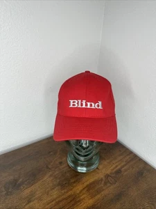 Vintage Blind skateboard Hat Red fitted Cap Hat Streetwear 90s Skate - Picture 1 of 10