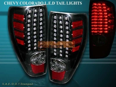 2004-2009 Chevy Colorado/GMC CANYON LUCES TRASERAS LED NEGRAS LUCES DE FRENO NUEVAS Foto 1 de 2