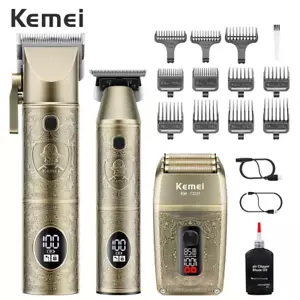 Kemei 2235 Men's 3-in-1 Professional Cordless Hairdresser Beard Trimmer Set - Picture 1 of 5