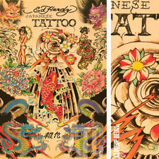 24W"x36H" JAPANESE TATTOO by ED HARDY - TATTOO ART CANVAS