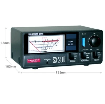 Diamond Antenna SX-200 SWR & Power Meter 1.8 200MHz 200W Amateur - Image 1 of 2