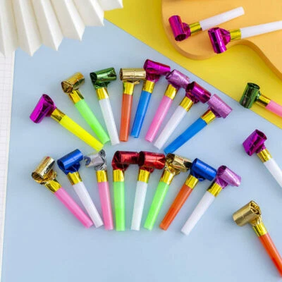 20 Party Blowers Horn Trumpet Blowouts Loot Bag Fillers Birthday New Year Foil