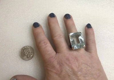 anillo aguamarina oro blanco 14 kt Foto 1 de 4