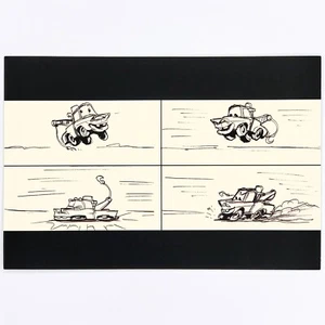 Autos Postkarte Abschleppmaschine Disney Pixar Animation Studios Joe Ranft Konzeptkunst 4x6 - Bild 1 von 2