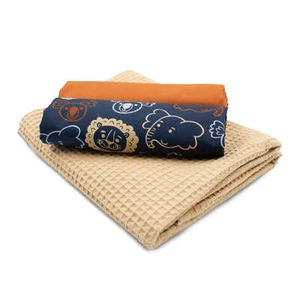 Set 1x Waffelstoff + 2x Baumwollstoff je 0,5m x 1,5m Stoffpaket Safari Set 47 - Bild 1 von 7