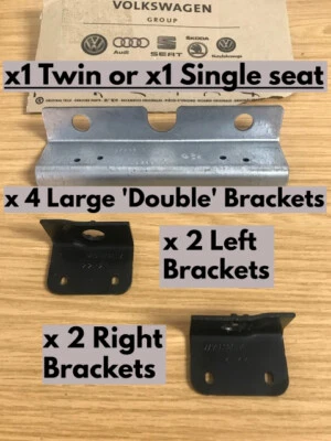 VW Transporter T5 T6 - REINFORCEMENT PLATE BRACKETS - x1 Twin OR x1 Single Seat - Image 1 of 4