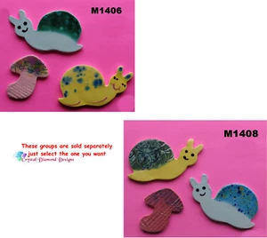 SNAILS - HANDMADE, CERAMIC MOSAIC TILES ( Pick you Group ) #1 - Picture 1 of 3
