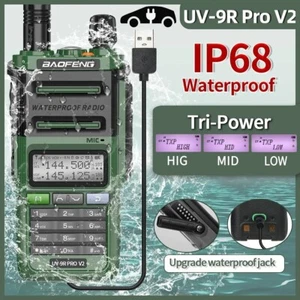 Baofeng UV-9R PRO WATERPROOF UHF VHF Dual Band Ham Two-way Radio Walkie Talkie - Zdjęcie 1 z 8