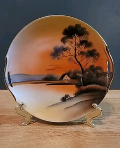 Vintage painted Noritake Tree in the Meadow Plate Made In Japan 9 1/2" - Picture 1 of 5