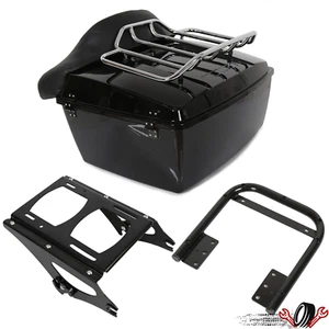 King Pack Trunk Pad Mount Rack For Harley Tour Street Glide Road King 2009-2013 - Picture 1 of 15