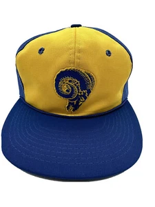 VINTAGE Los Angeles Rams Hat Cap Snap Back Sports Specialties Rope Trucker Mens - Picture 1 of 18