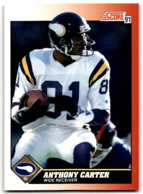 1991 Score Anthony Carter Minnesota Vikings #182 - Image 1 of 2