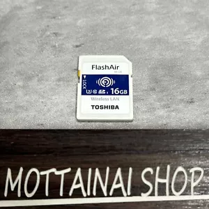 TOSHIBA FlashAir W-04 16GB Class10 UHS-1 Flash Air SD-UWA016 Memory Card Good!! - Picture 1 of 8