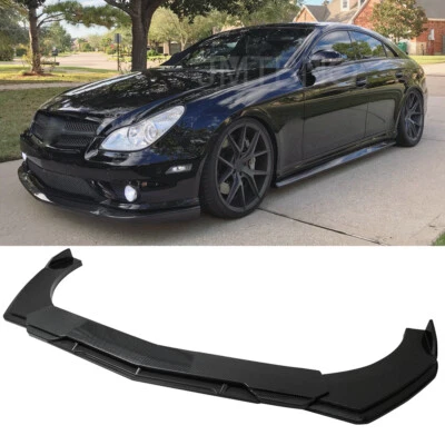 For Mercedes-Benz Carbon Fiber Car Front Bumper Lip Spoiler Splitter Body Kit US - Image 1 of 4