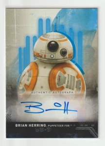 BRIAN HERRING as BB-8 / Star Wars The Rise of Skywalker BLUE AUTOGRAPH 36/99 - Picture 1 of 2