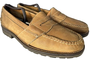 Cole Haan Country Moccasin Penny Loafer Boat Shoe Style US 9.5M Brown Leather - Picture 1 of 20