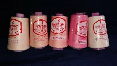 Nuevo Maratón Hilado Poliéster 5000m x 5 Carretes Dong-il Industries Corea Rosa Foto 1 de 4