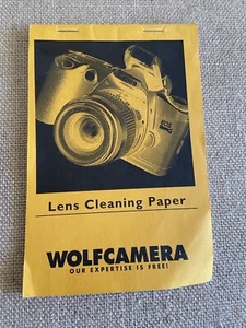 Houston Wolf Camera Lens Cleaning Paper vintage made in USA - Picture 1 of 4