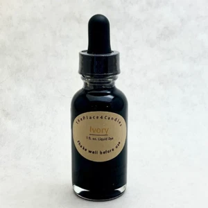Flüssiger Kerzenfarbstoff ~ ELFENBEIN ~ 1 Unze Glasflasche mit Tropfer - Bild 1 von 4