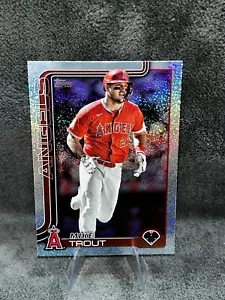 2025 Topps Baseball #200 Mike Trout, Los Angeles Angels RARE Sparkle Foil SP - Picture 1 of 1