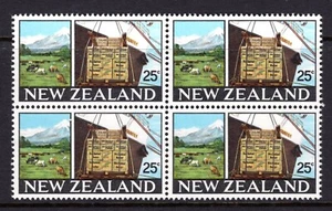 New Zealand 1967 Pictorials - No Wmk. - 25c Dairy Industry Block MNH - Picture 1 of 1
