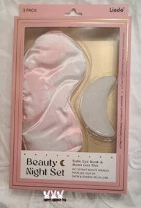 Lindo Beauty Night Set 2pk Satin Eye Mask&Moon Gua Sha - Picture 1 of 3