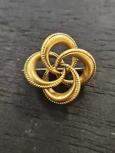 Vintage Edwardian 18kt Gold Liebesknoten Brosche oder Pin 3,3g *Top Zustand* - Bild 1 von 5
