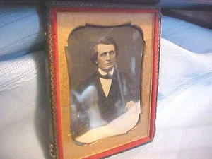 1/4 Plate Daguerreotype Antique Photo Portrait W.A Pratt Richmond Va Pre 1860 - Picture 1 of 5