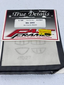 True Details 1/48 Fast Frames ME- 263 41027 Czech Canopy Hobbycraft Model Kits - Picture 1 of 3
