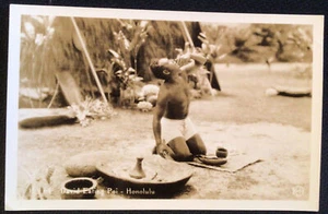 Hawaii Essen Poi Vintage Postkarte - Bild 1 von 2