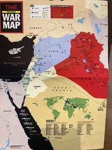 Gulf War Time Life War Map New Learn History In Color - Picture 1 of 4