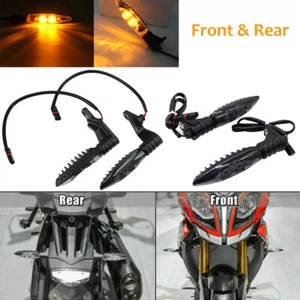 Smoke Front Rear LED Turn Signal Lights Indicator For BMW R1200GS S1000RR F800GS - Picture 1 of 10