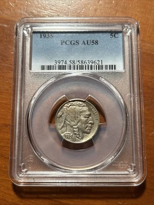 1935 Indian Head Buffalo Nickel - PCGS AU58 - Image 1 of 4