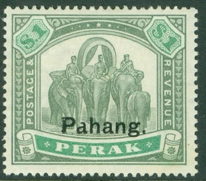 SG 23 Malesia Pehang 1898. $1 verde e verde pallido. Un esemplare appena montato come nuovo... - Foto 1 di 1