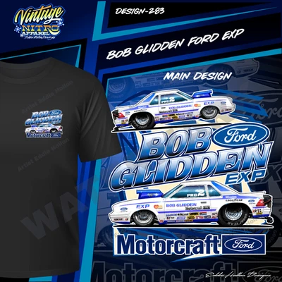 Bob Glidden 1982 福特 EXP Pro Stock T 恤 (283) — 第 1/3 张图片