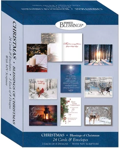 Tarjetas de Navidad Religiosas Bendiciones de Navidad 24 Cuentas - Nuevas Internacionales... - Imagen 1 de 3